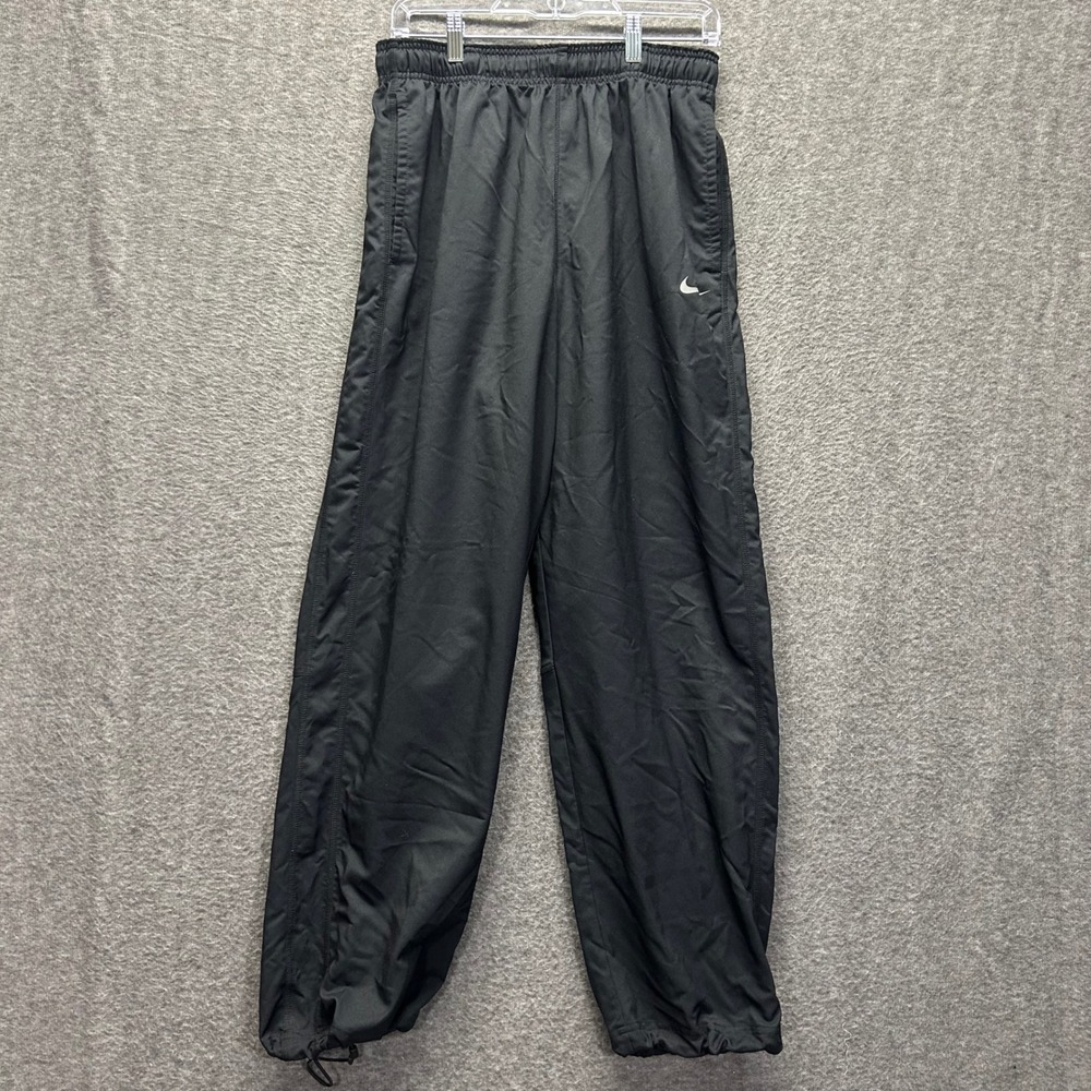 Nike Dri-FIT‎ Mens Large Black Track Pants Windbreaker Athletic Training Joggers